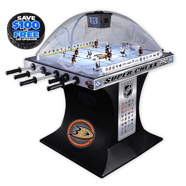 Anaheim Ducks NHL Super Chexx Pro Bubble Hockey Arcade Super Chexx