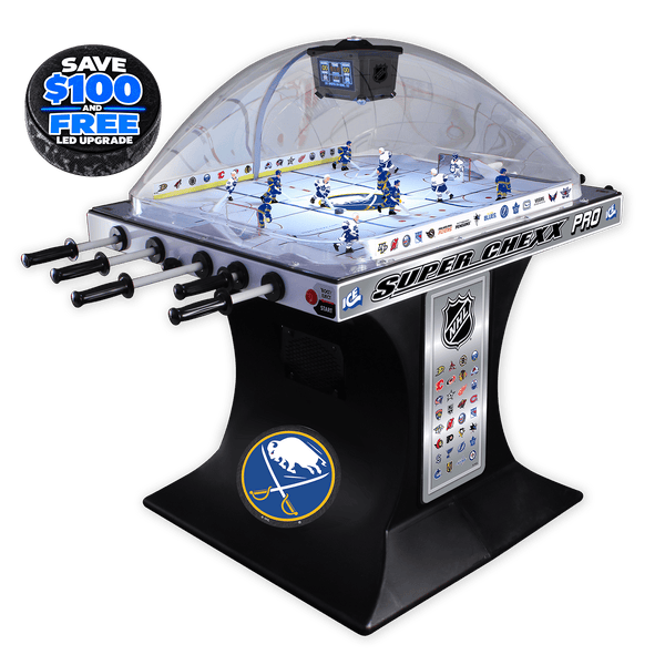 Buffalo Sabres NHL Super Chexx Pro Bubble Hockey Arcade Super Chexx
