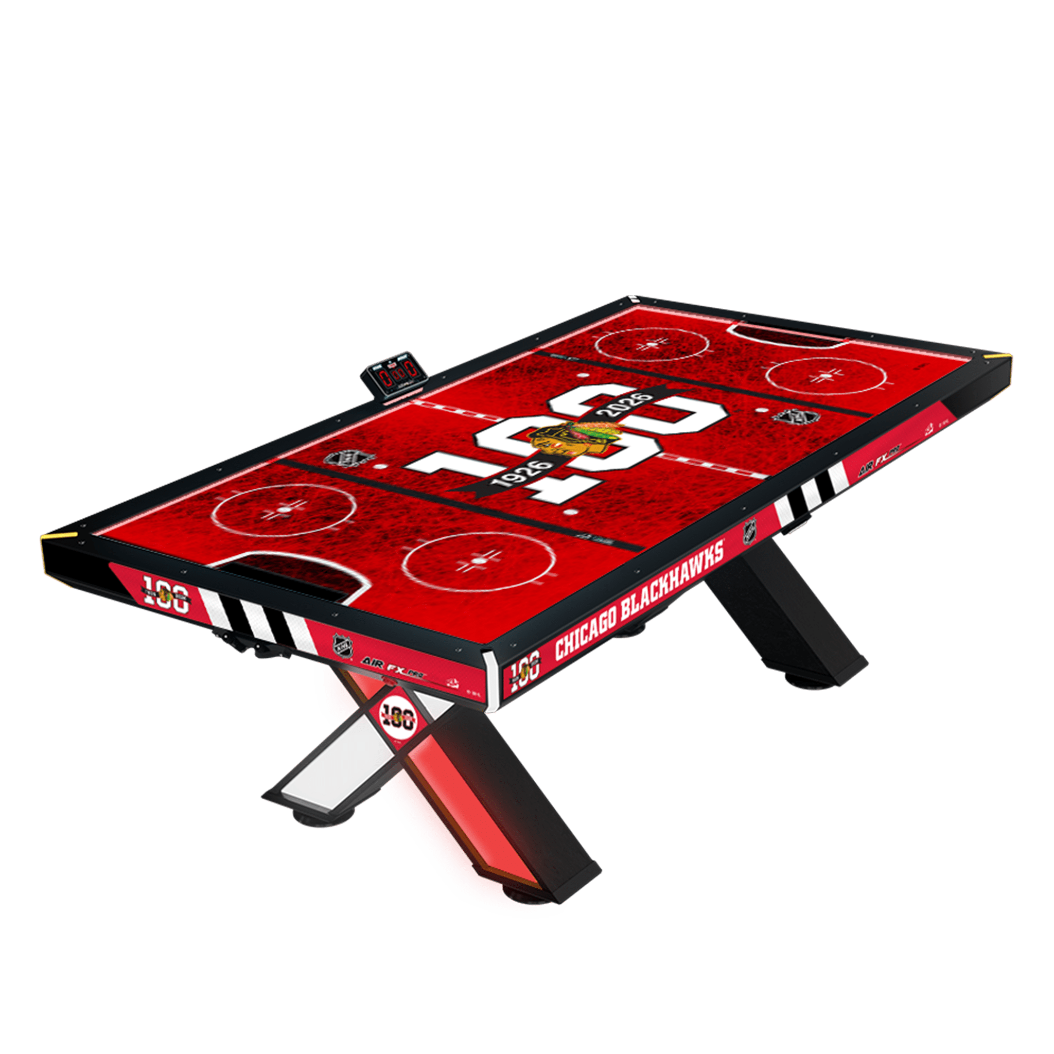 100-year Anniversary Limited Edition NHL Chicago Blackhawks Air Hockey - For pricing information please contact ABT Electronics 847-544-2866