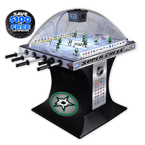 Dallas Stars NHL Super Chexx Pro Bubble Hockey Arcade Super Chexx