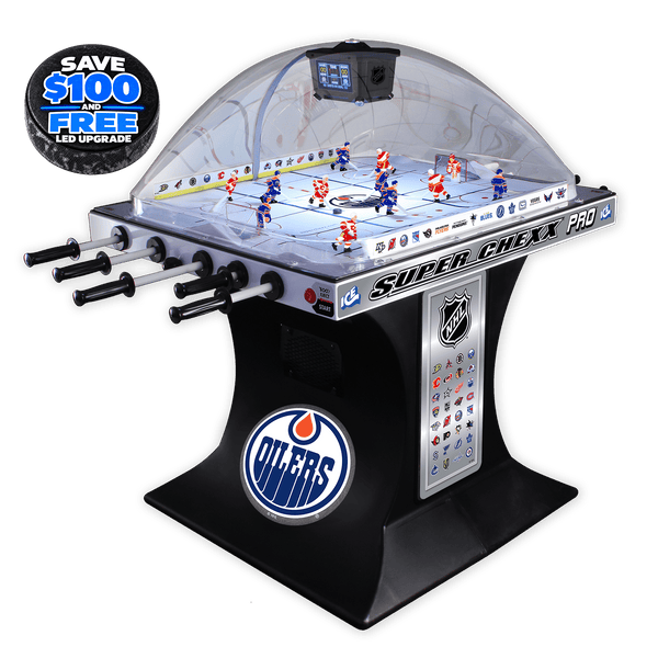 Edmonton Oilers NHL Super Chexx Pro Bubble Hockey Arcade Super Chexx