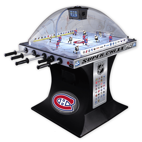 Montreal Canadiens NHL Super Chexx Pro Bubble Hockey Arcade Super Chexx