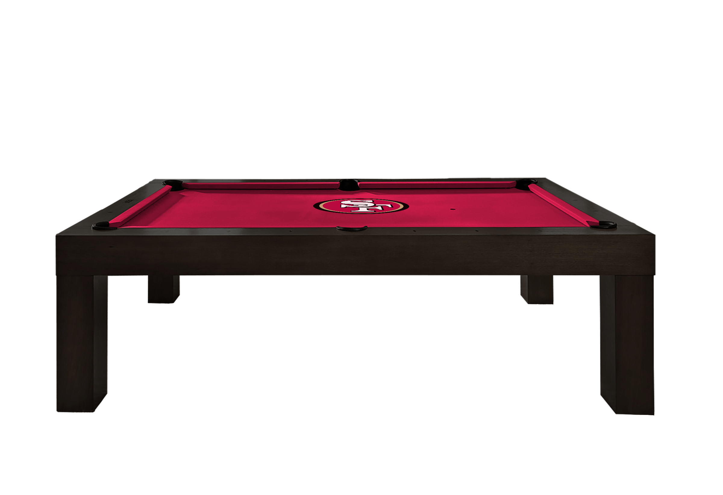 San Francisco 49ers Premium Pool Table Bundle - Black Ash