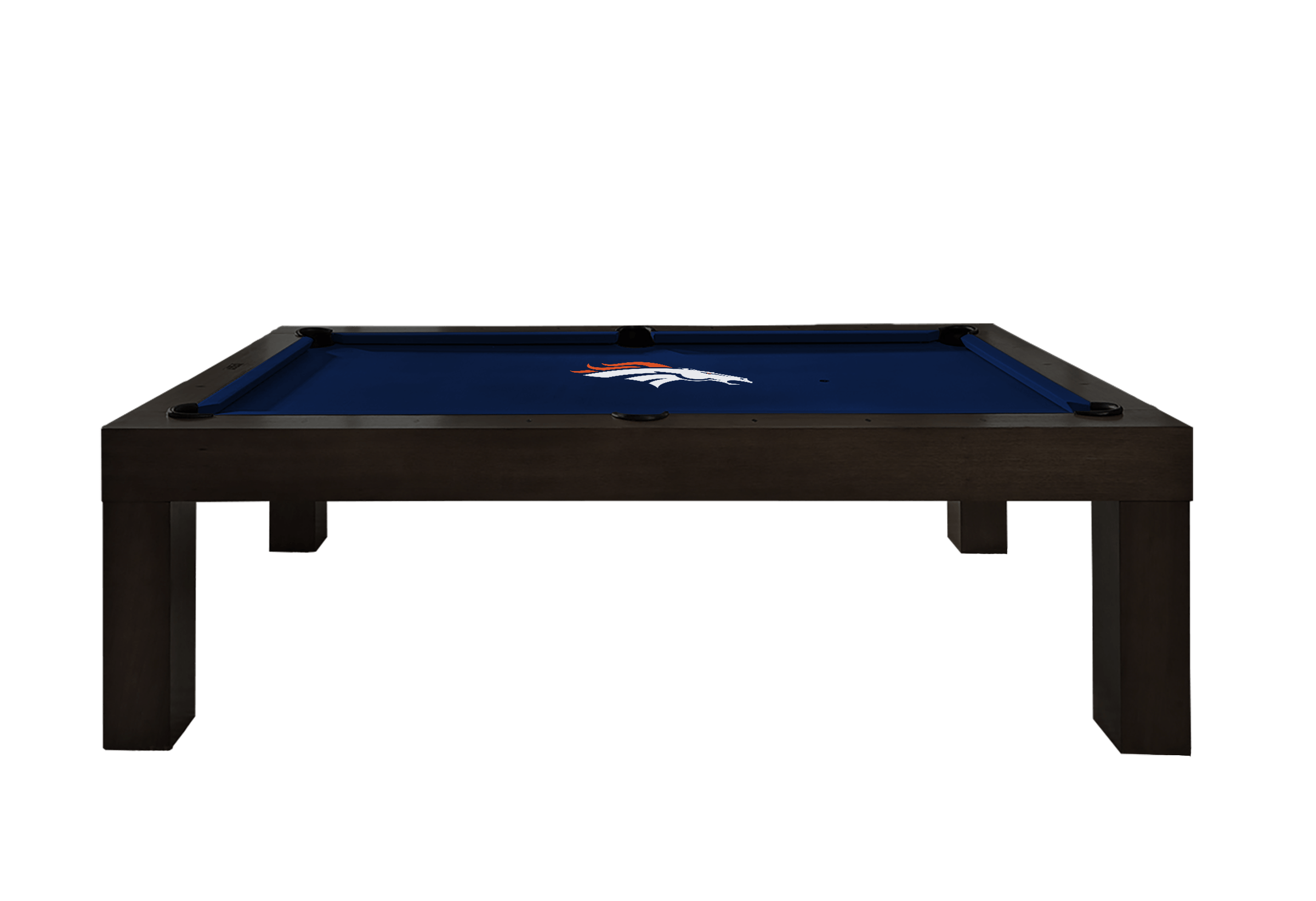 Denver Broncos Premium Pool Table Bundle - Black Ash