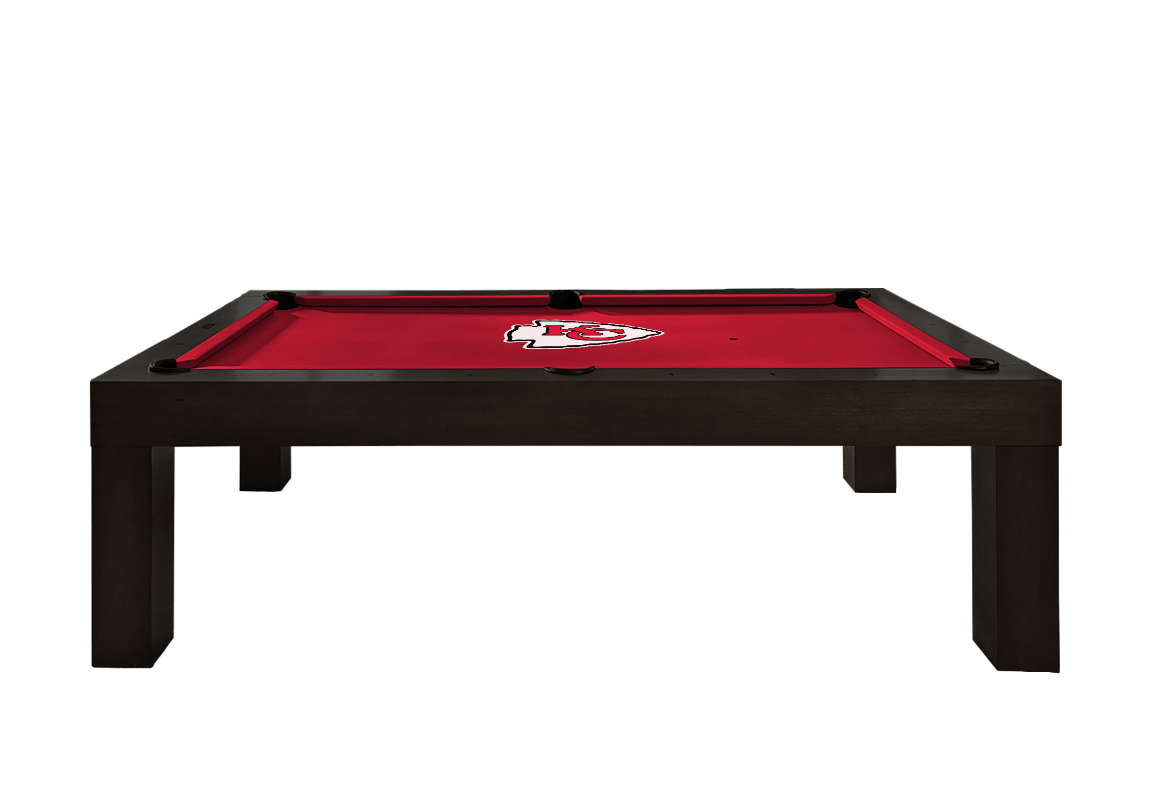 Kansas City Chiefs Premium Pool Table Bundle - Black Ash