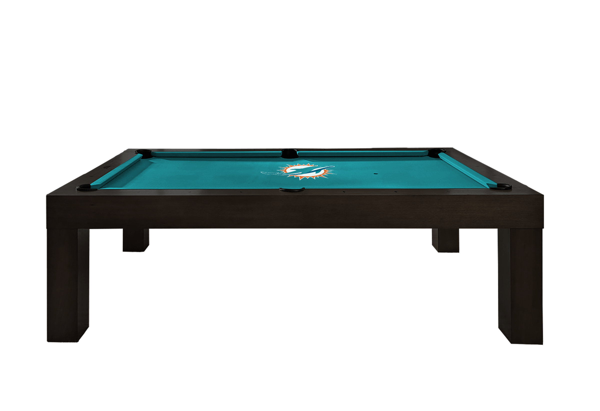 Miami Dolphins Premium Pool Table Bundle - Black Ash