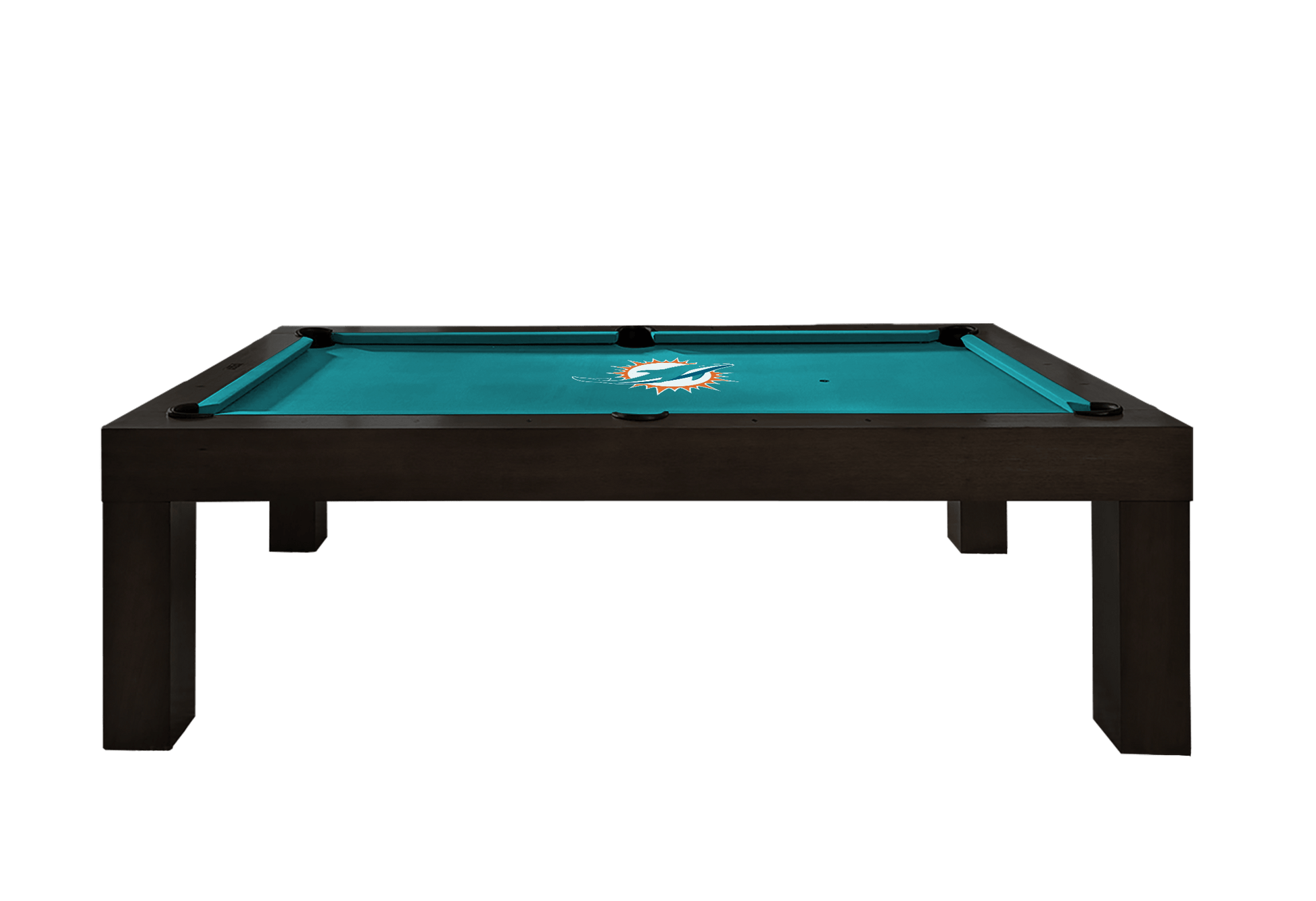 Miami Dolphins Premium Pool Table Bundle - Black Ash Pool Bundle Home Arcade Games   