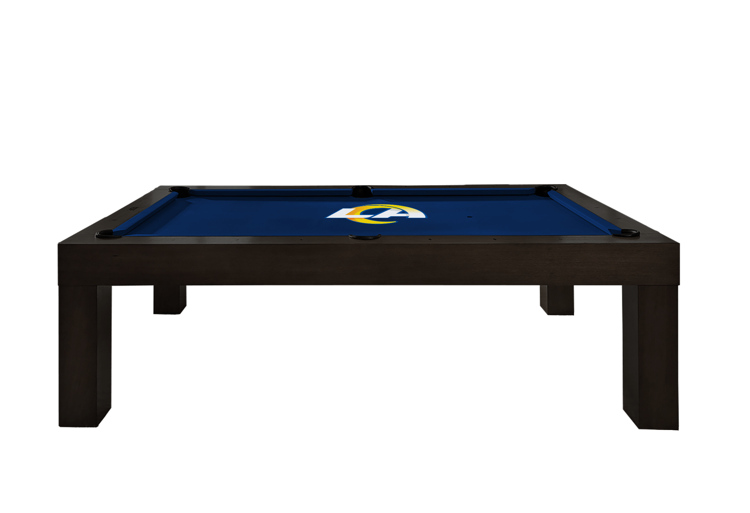 Los Angeles Rams Premium Pool Table Bundle - Black Ash