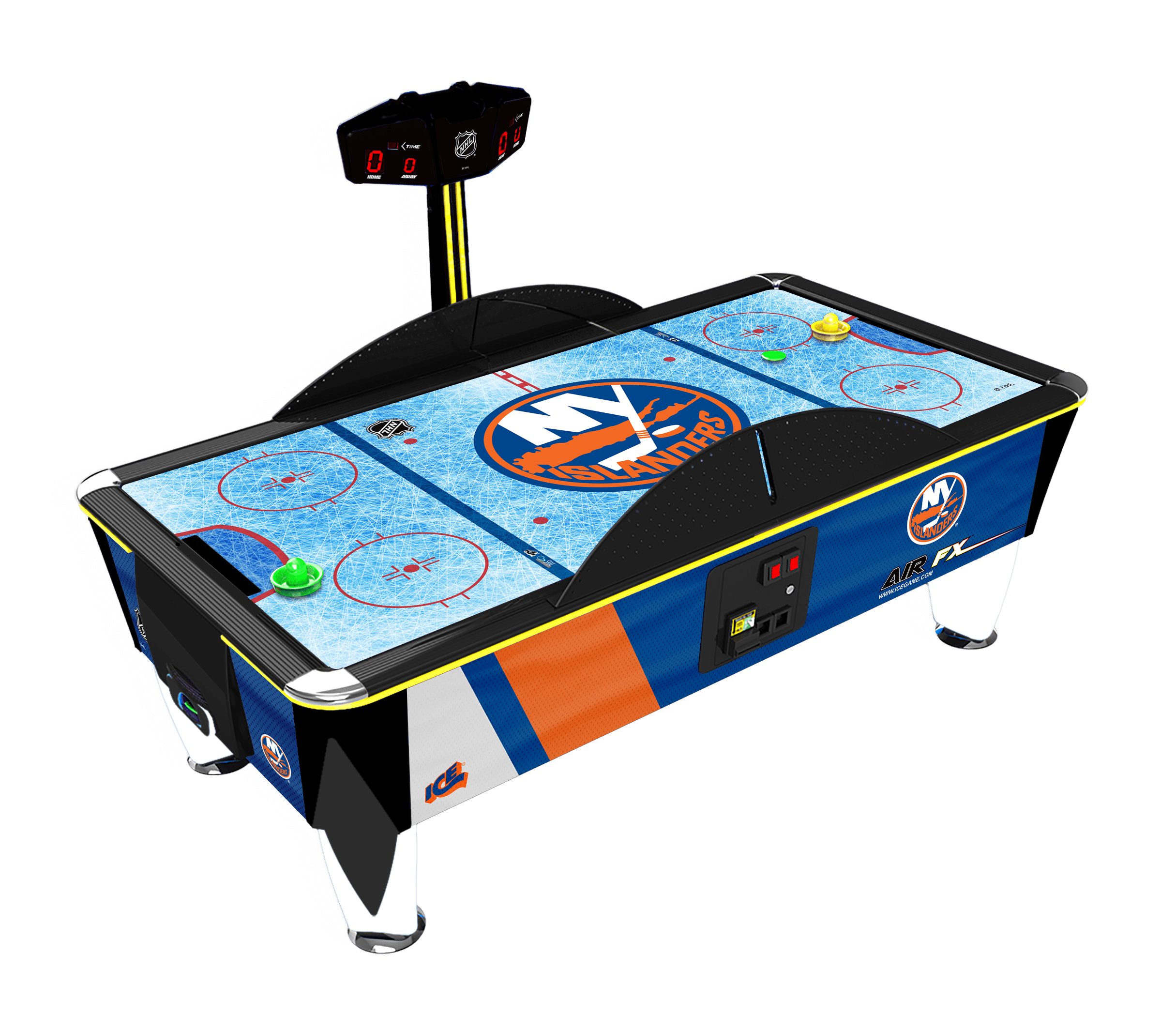 New York Islanders NHL licensed Air FX Full Size Air Hockey Table