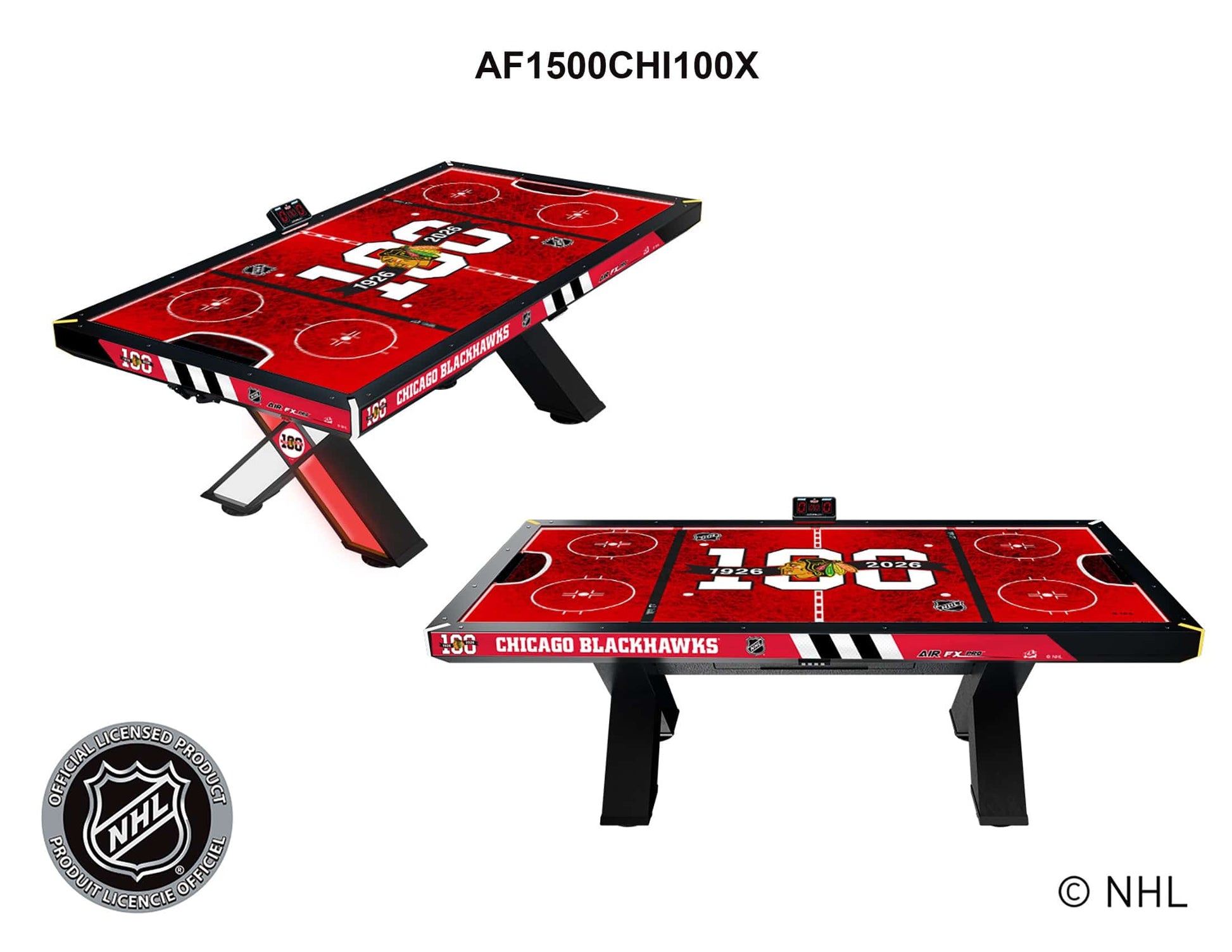 100-year Anniversary Limited Edition NHL Chicago Blackhawks Air Hockey Home Arcade Games