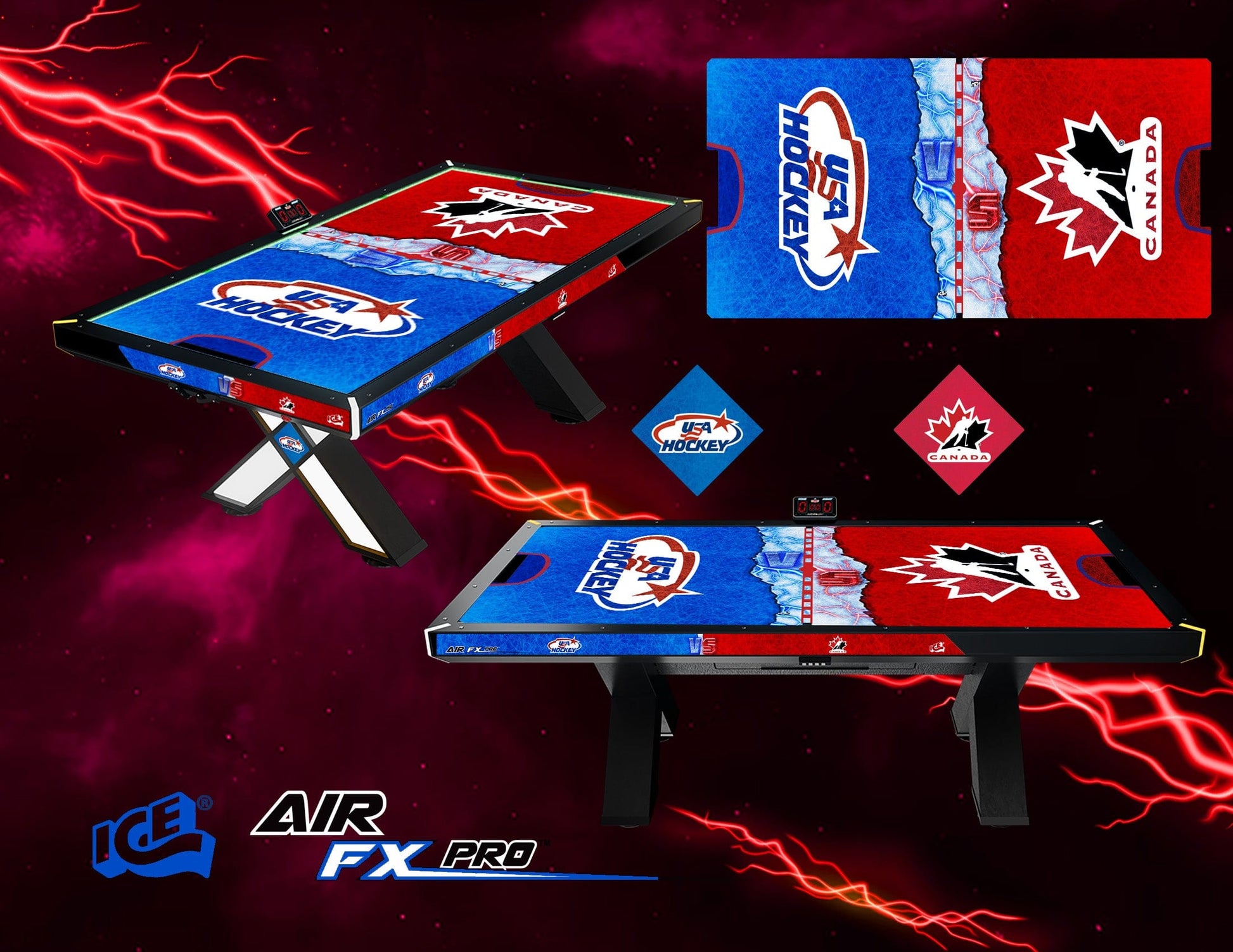 USA VS Canada Air FX Pro Home Arcade Games