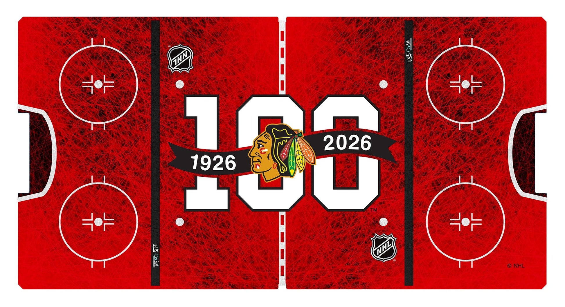 100-year Anniversary Limited Edition NHL Chicago Blackhawks Air Hockey Home Arcade Games