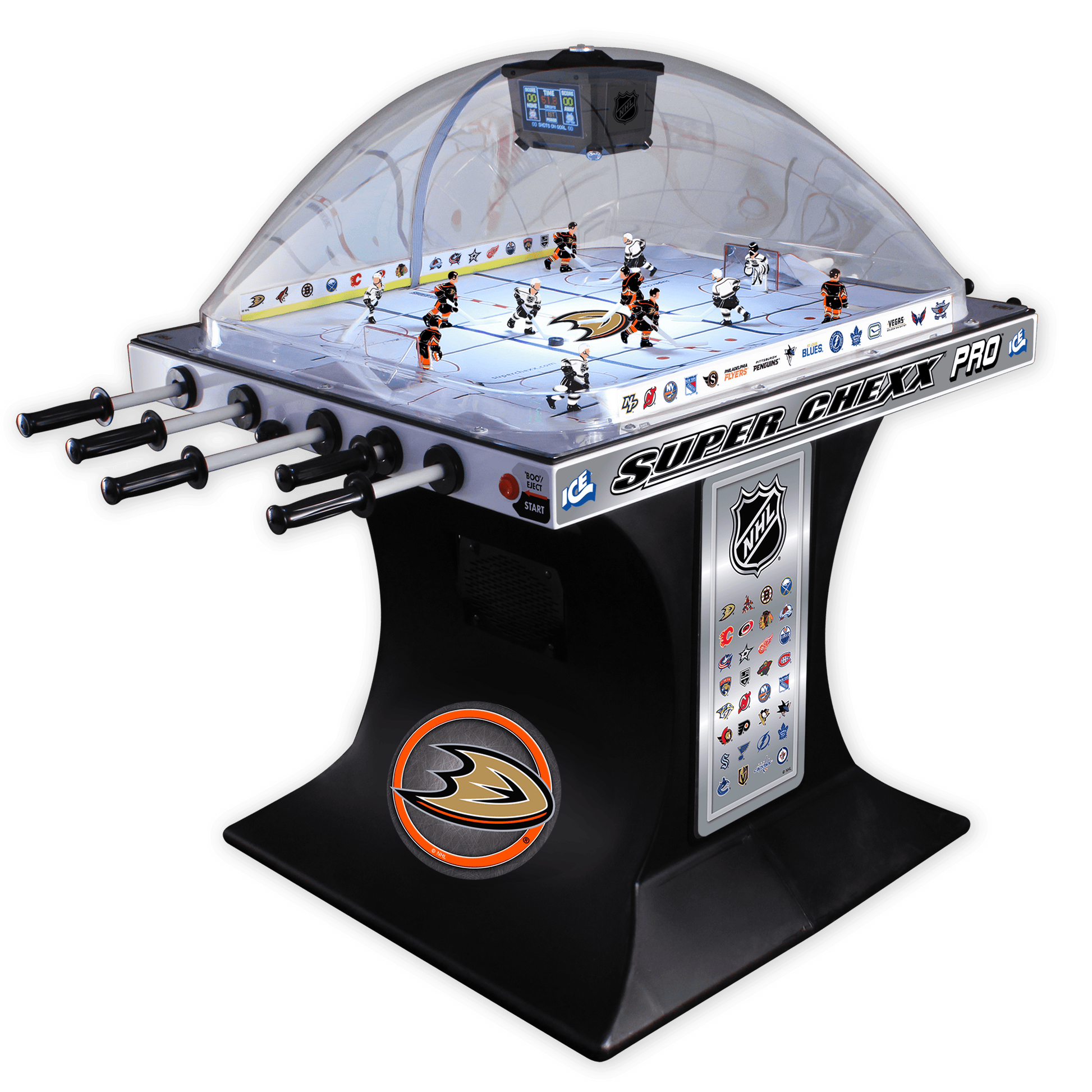 Anaheim Ducks NHL Super Chexx Pro Bubble Hockey Arcade Innovative Concepts in Entertainment   