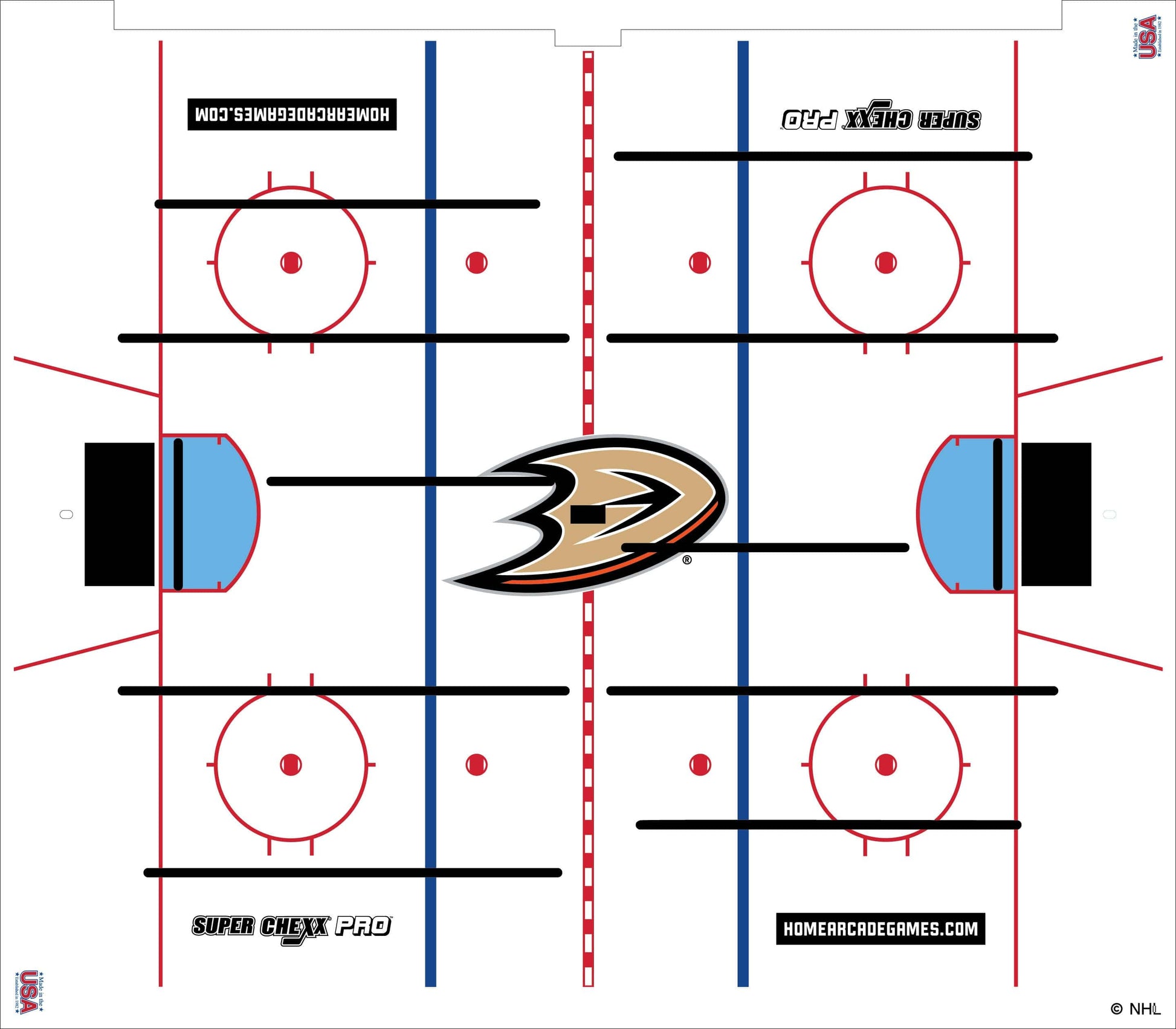 Anaheim Ducks NHL Super Chexx Pro Bubble Hockey Arcade Innovative Concepts in Entertainment