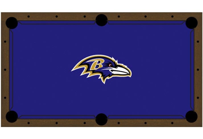 Baltimore Ravens Premium Pool Table Bundle - Walnut Pool Bundle Home Arcade Games   