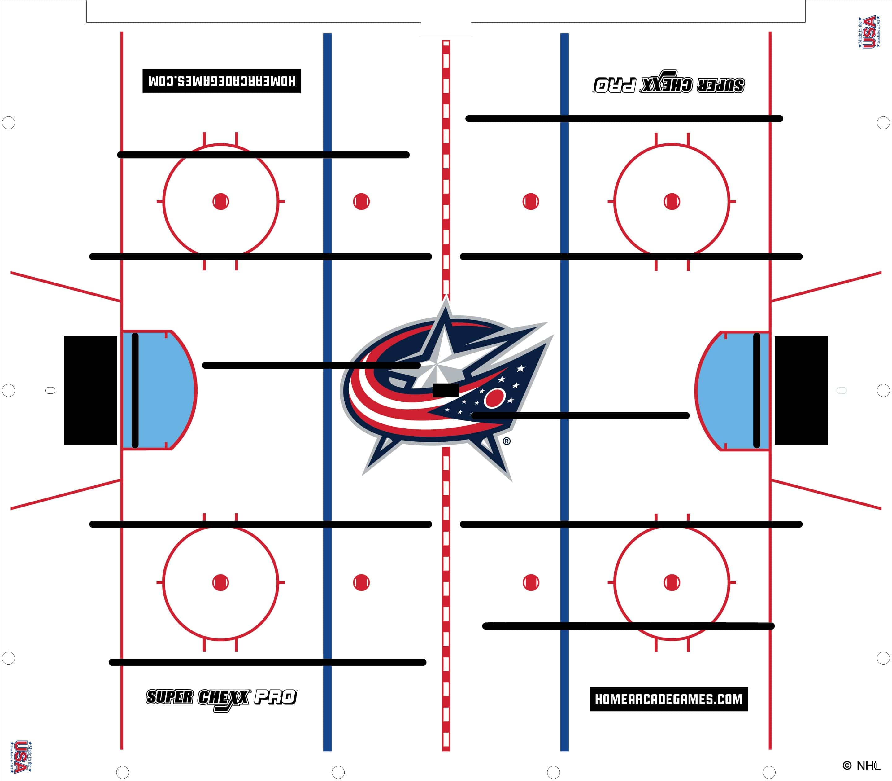 Columbus Blue Jackets NHL Super Chexx Pro Bubble Hockey – Home