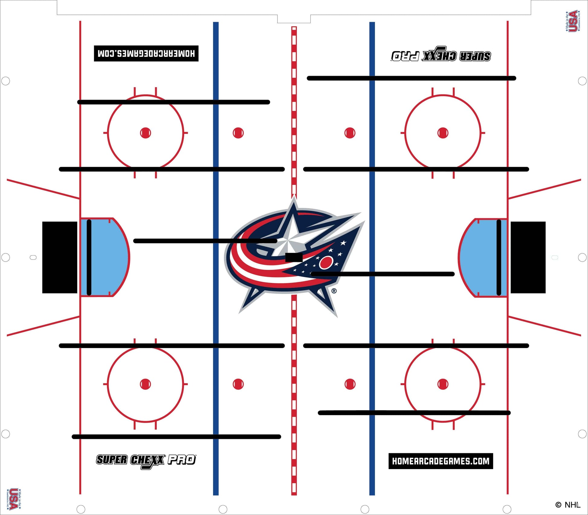 Columbus Blue Jackets NHL Super Chexx Pro Bubble Hockey Arcade Innovative Concepts in Entertainment