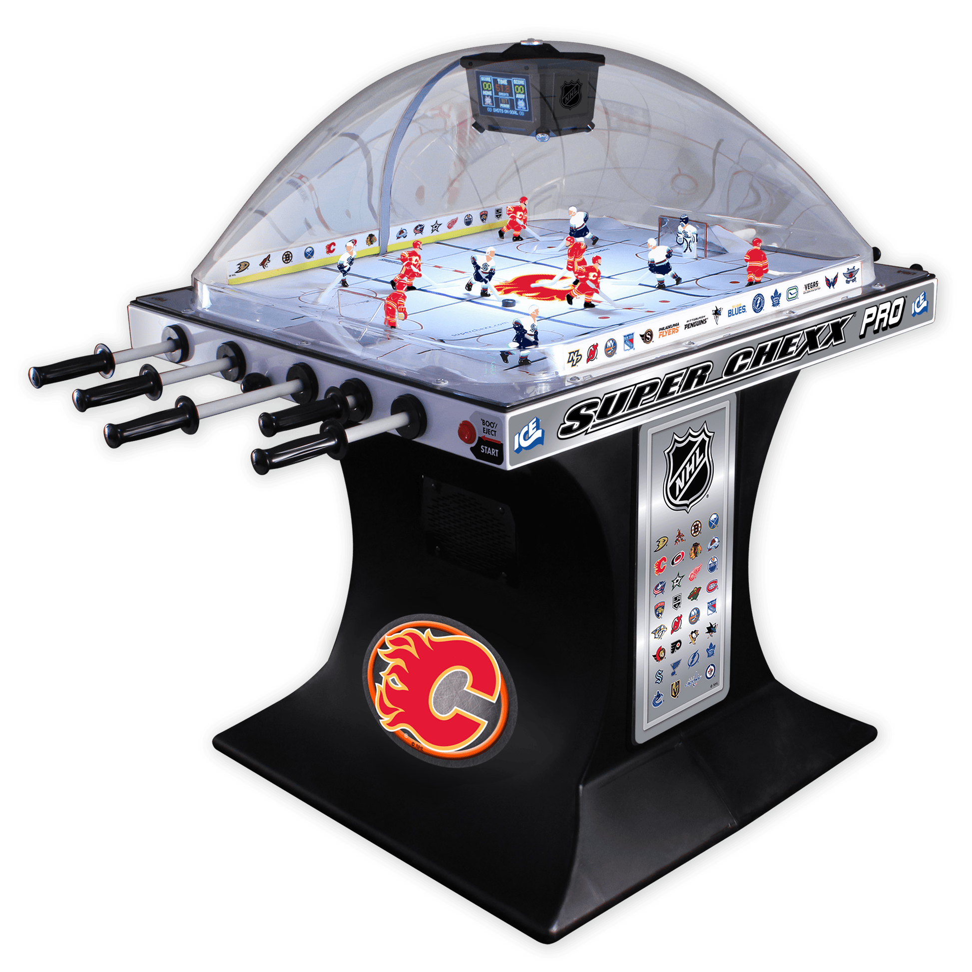Calgary Flames NHL Super Chexx Pro Bubble Hockey Arcade Innovative Concepts in Entertainment   