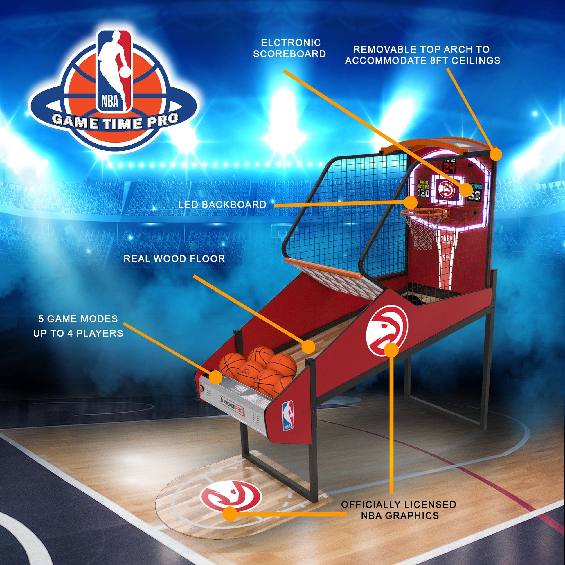 Atlanta Hawks NBA Game Time Pro Arcade Innovative Concepts in Entertainment