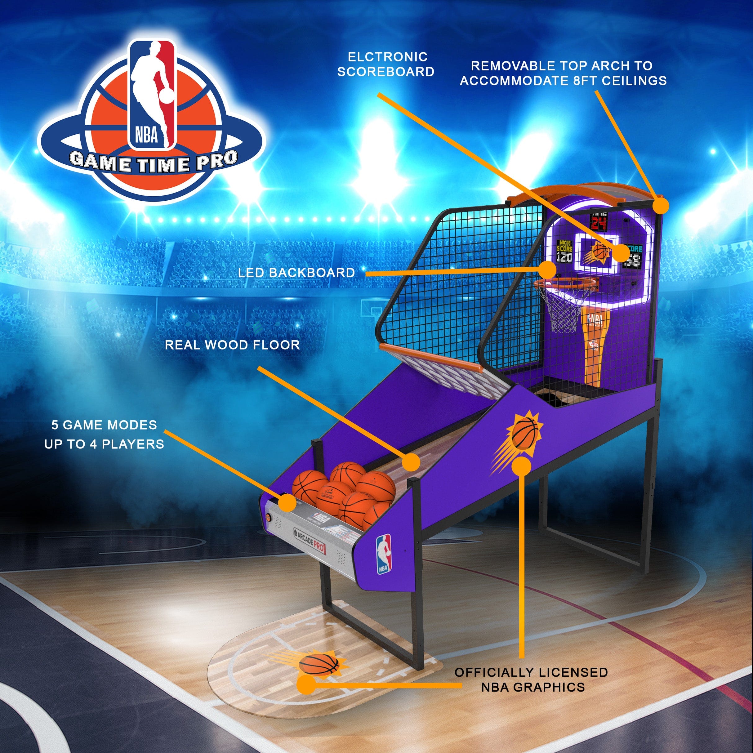 その他 HOOPS DECADE X SKYVIEW Douglas® D-Pro™ 646 MAX Outdoor Basketball Hoop