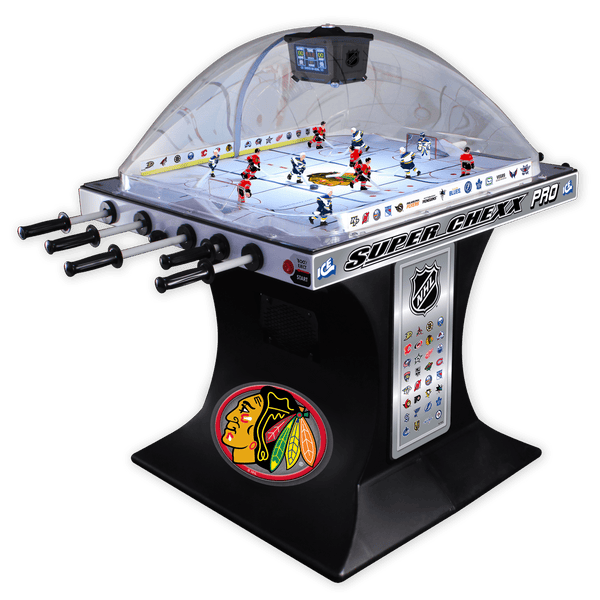 Chicago Blackhawks NHL Super Chexx Pro Bubble Hockey Arcade Super Chexx