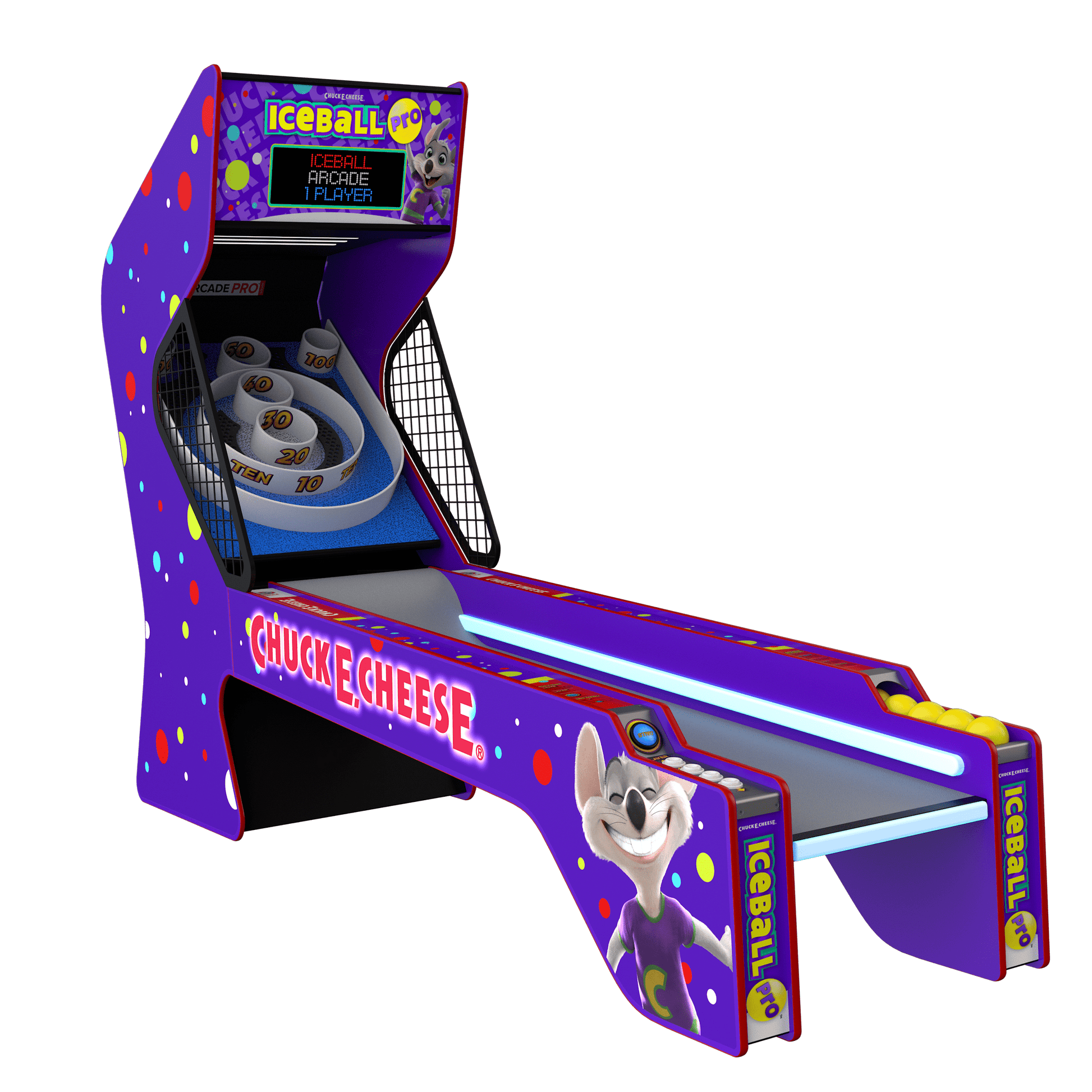 Chuck E Cheese Ice Ball Pro Alley Roller Arcade Innovative Concepts in Entertainment   