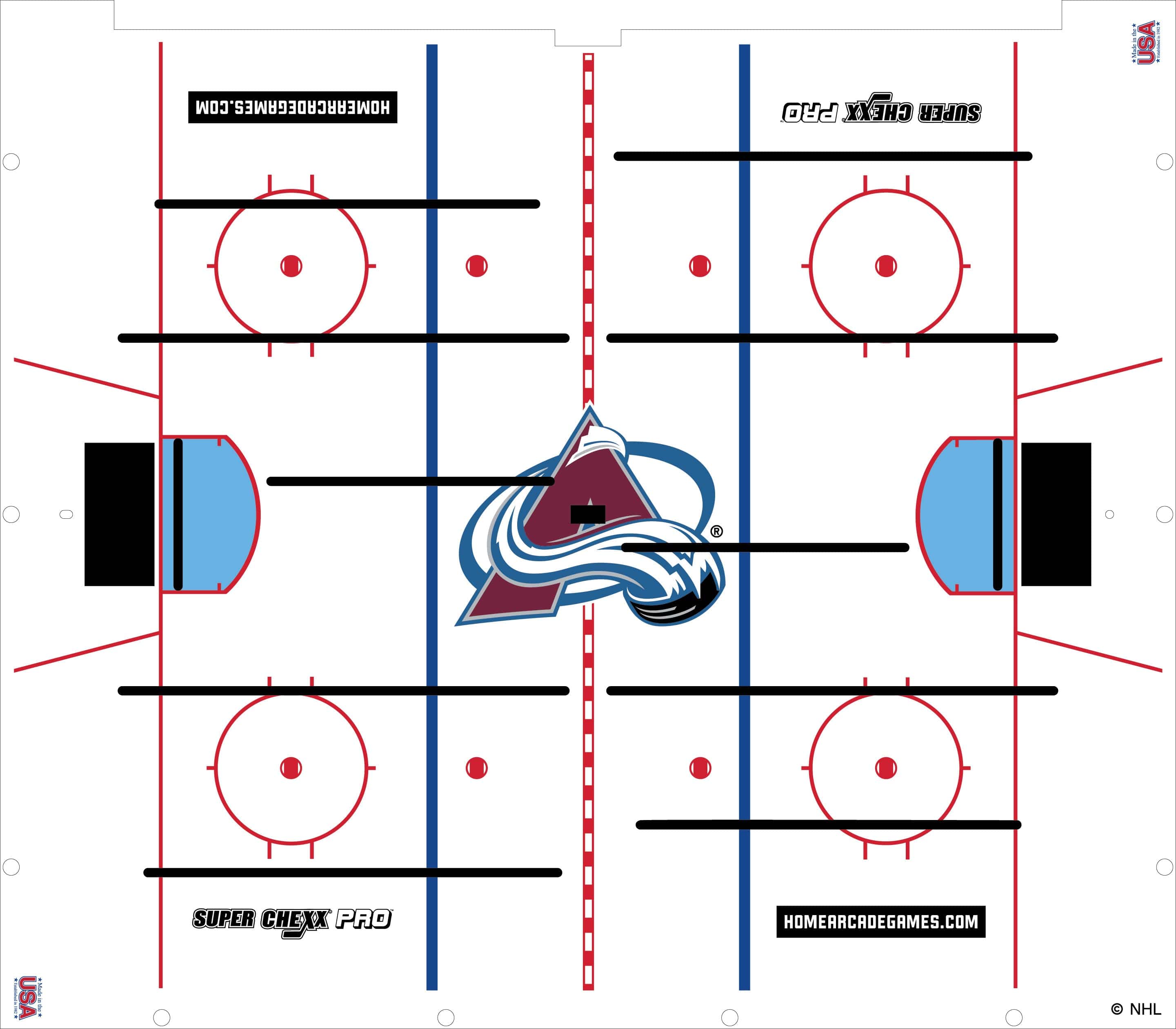 Colorado Avalanche NHL Super Chexx Pro Bubble Hockey – Home Arcade