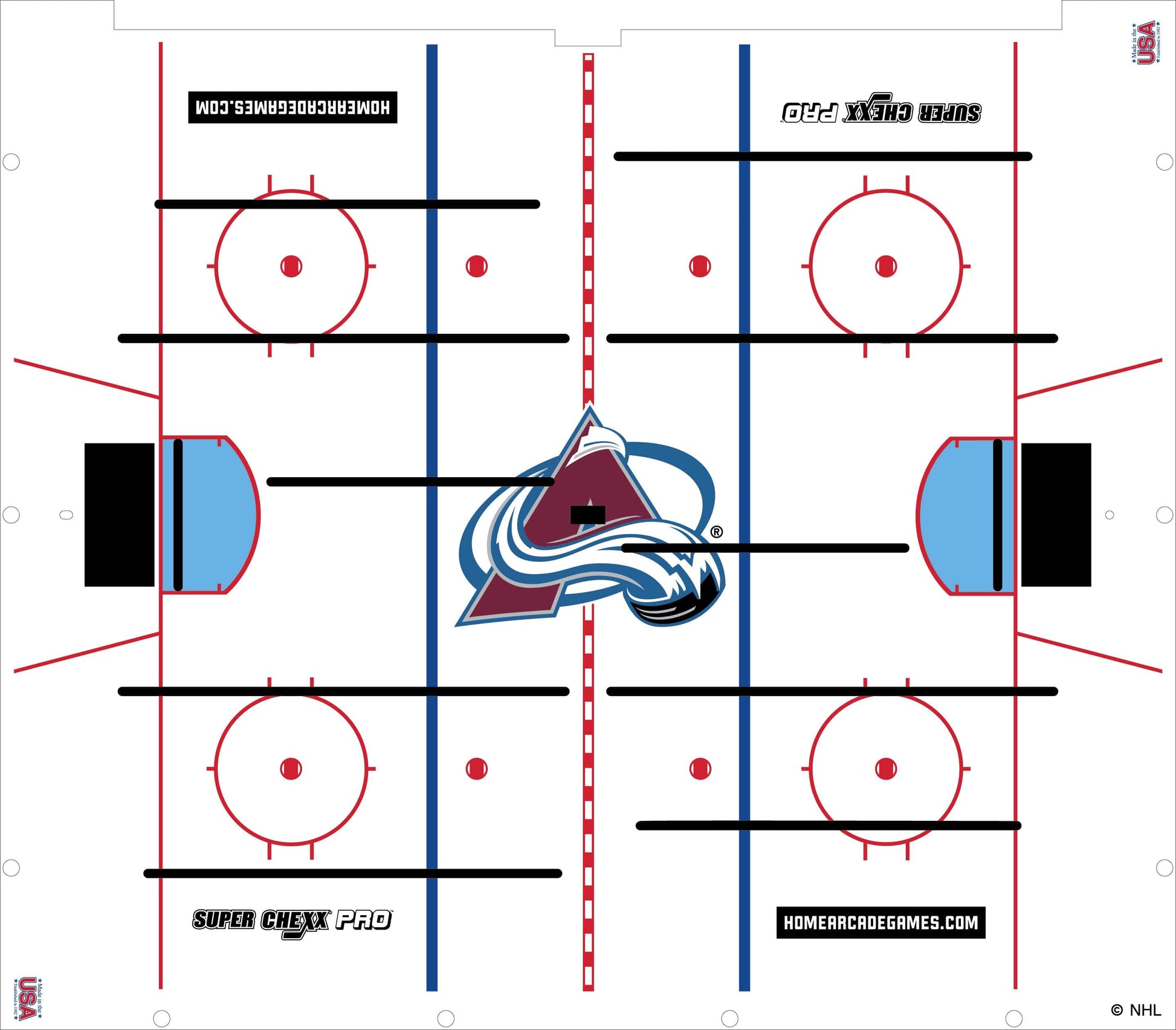Colorado Avalanche NHL Super Chexx Pro Bubble Hockey Arcade Innovative Concepts in Entertainment