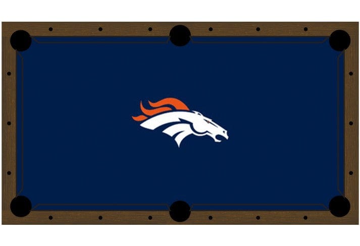 Denver Broncos Premium Pool Table Bundle - Walnut Pool Bundle Home Arcade Games   