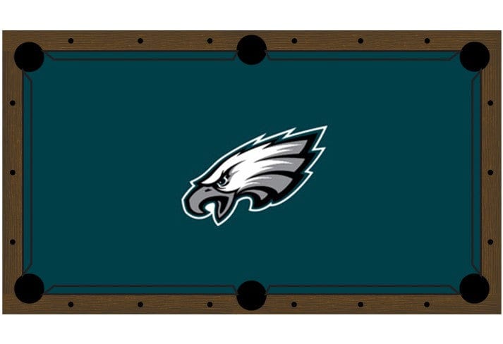 Philadelphia Eagles Premium Pool Table Bundle - Walnut Pool Bundle Home Arcade Games   