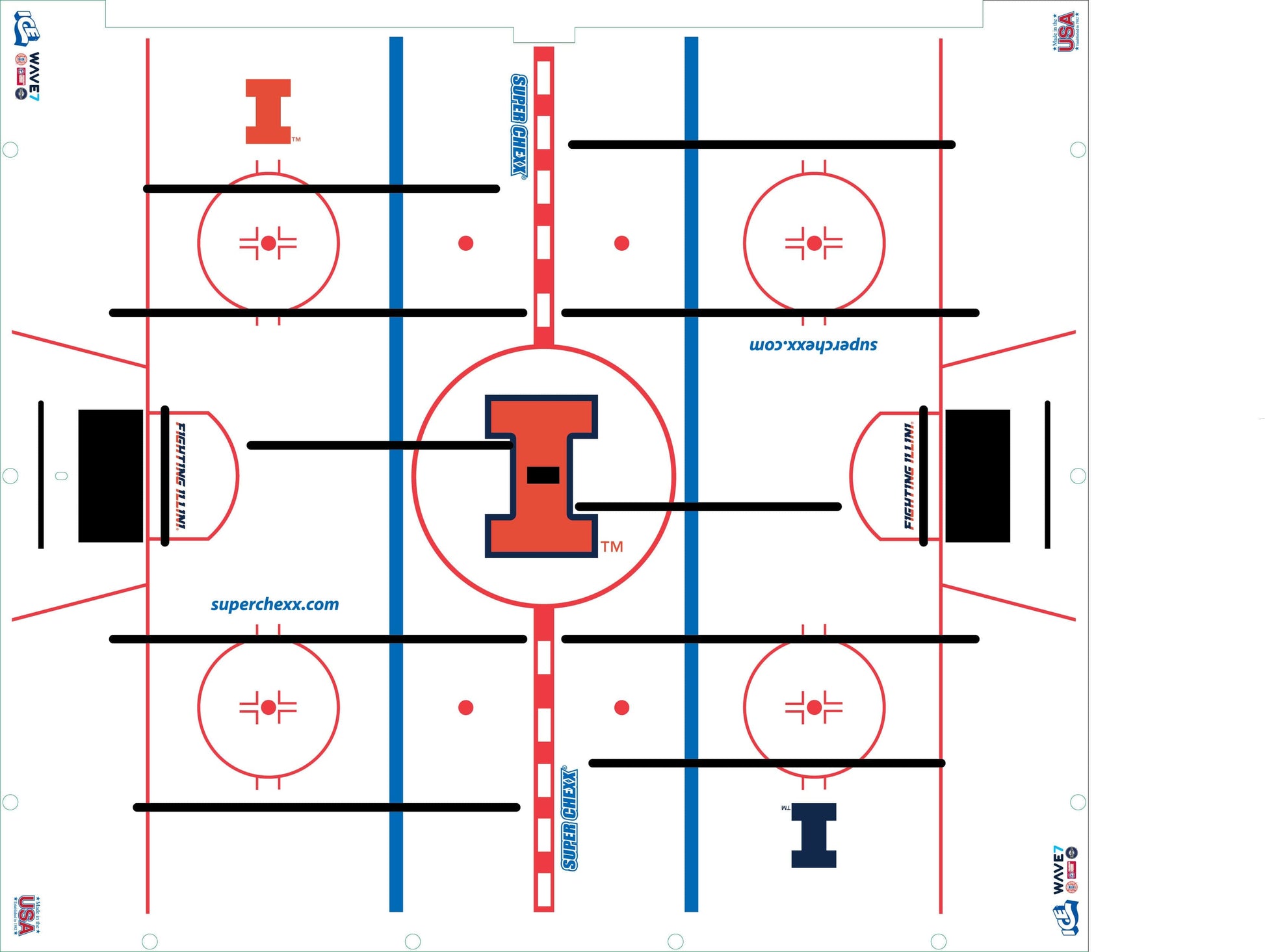 University of Illinois Super Chexx PRO® Bubble Hockey Arcade Innovative Concepts in Entertainment