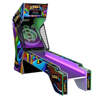 Ready to Ship | Gently Used| ICE Ball Pro Alley Roller with Graffiti Graphics, Gray Playfield and Yellow Balls