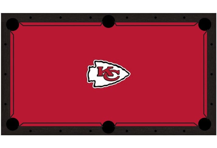 Kansas City Chiefs Premium Pool Table Bundle - Black Ash Pool Bundle Home Arcade Games   