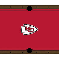 Kansas City Chiefs Premium Pool Table Bundle - Walnut Pool Bundle Home Arcade Games   