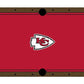 Kansas City Chiefs Premium Pool Table Bundle - Walnut Pool Bundle Home Arcade Games   