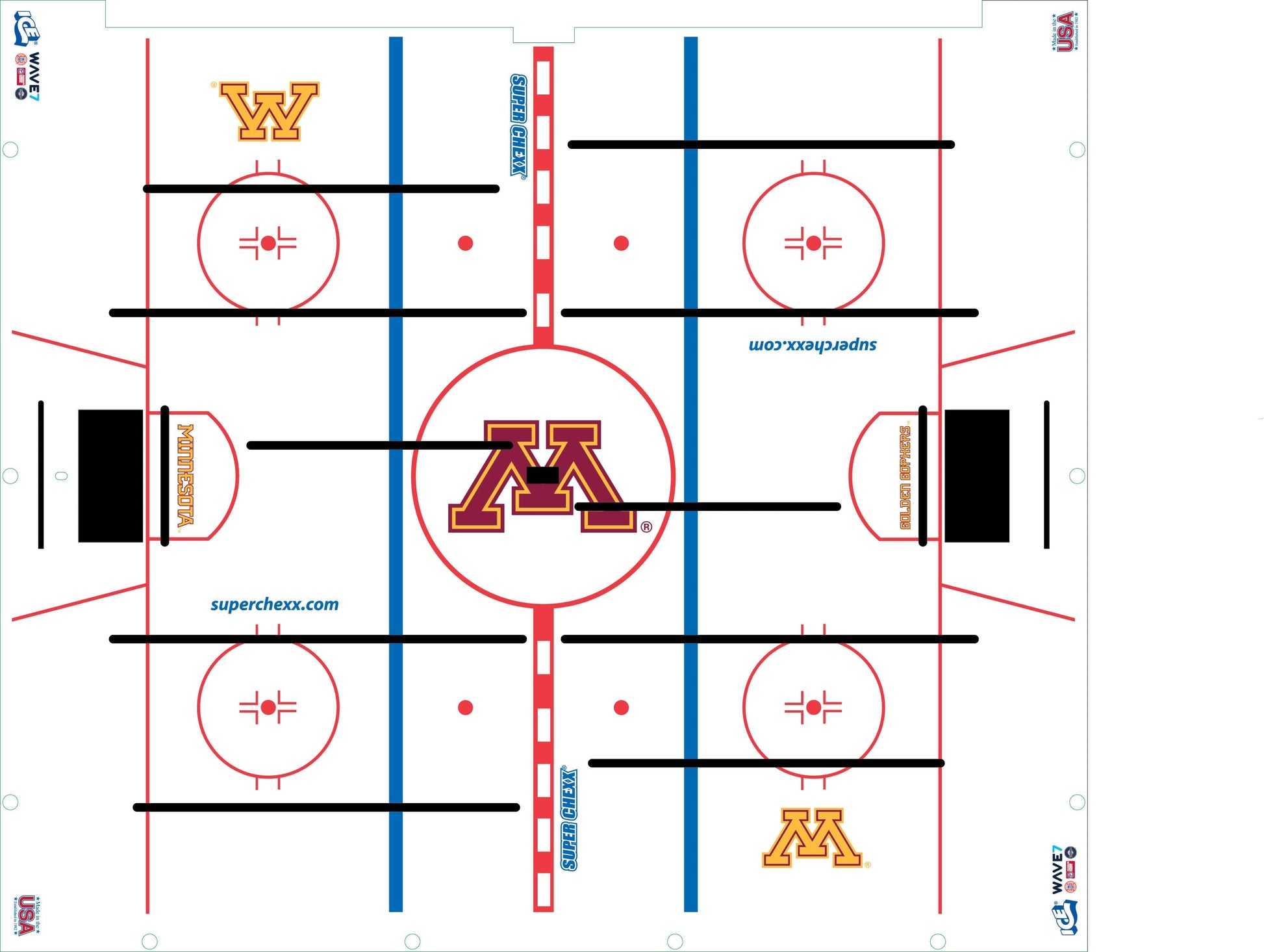University of Minnesota Super Chexx PRO® Bubble Hockey Arcade Innovative Concepts in Entertainment