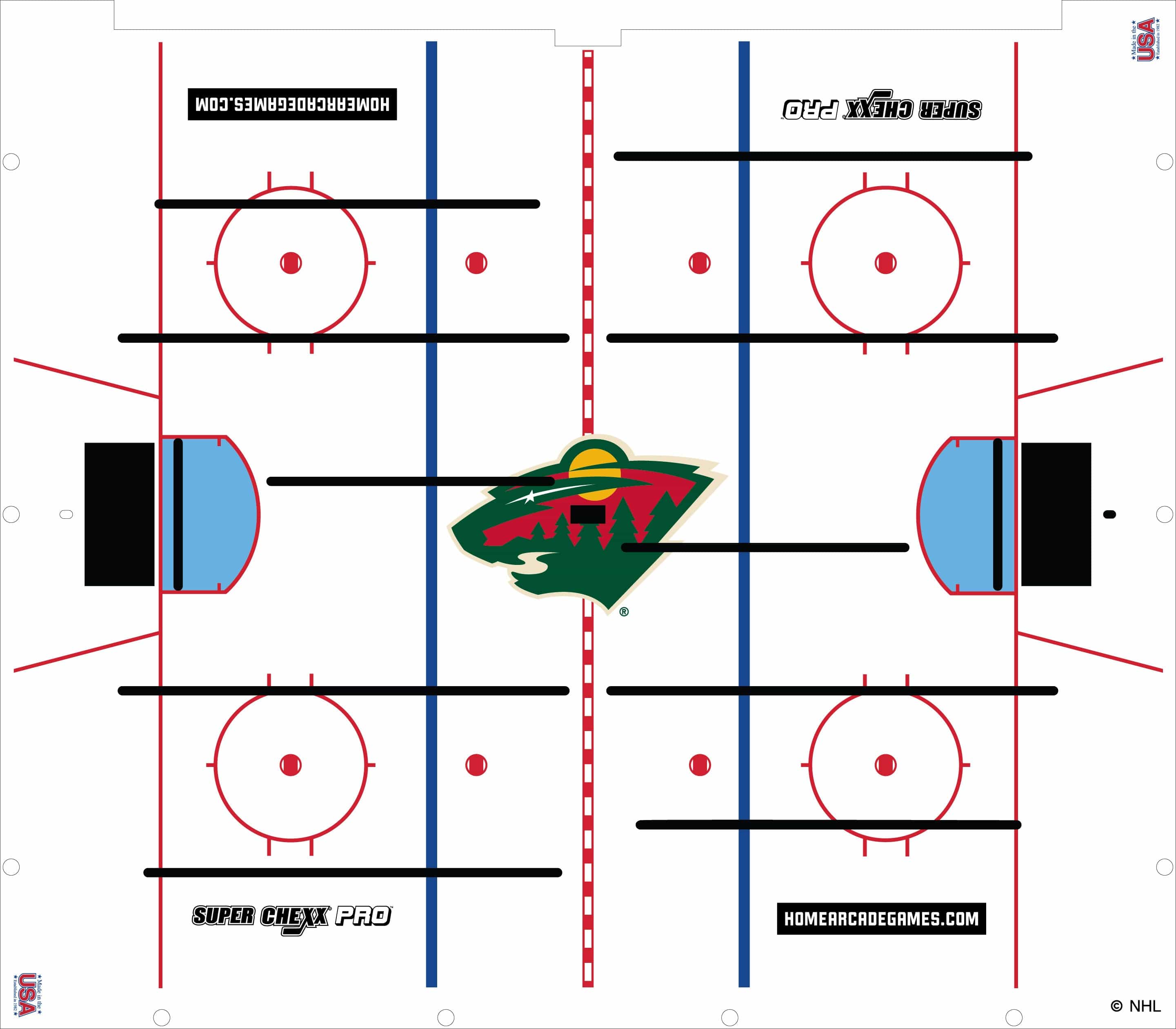 Minnesota Wild NHL Super Chexx Pro Bubble Hockey – Home Arcade Games