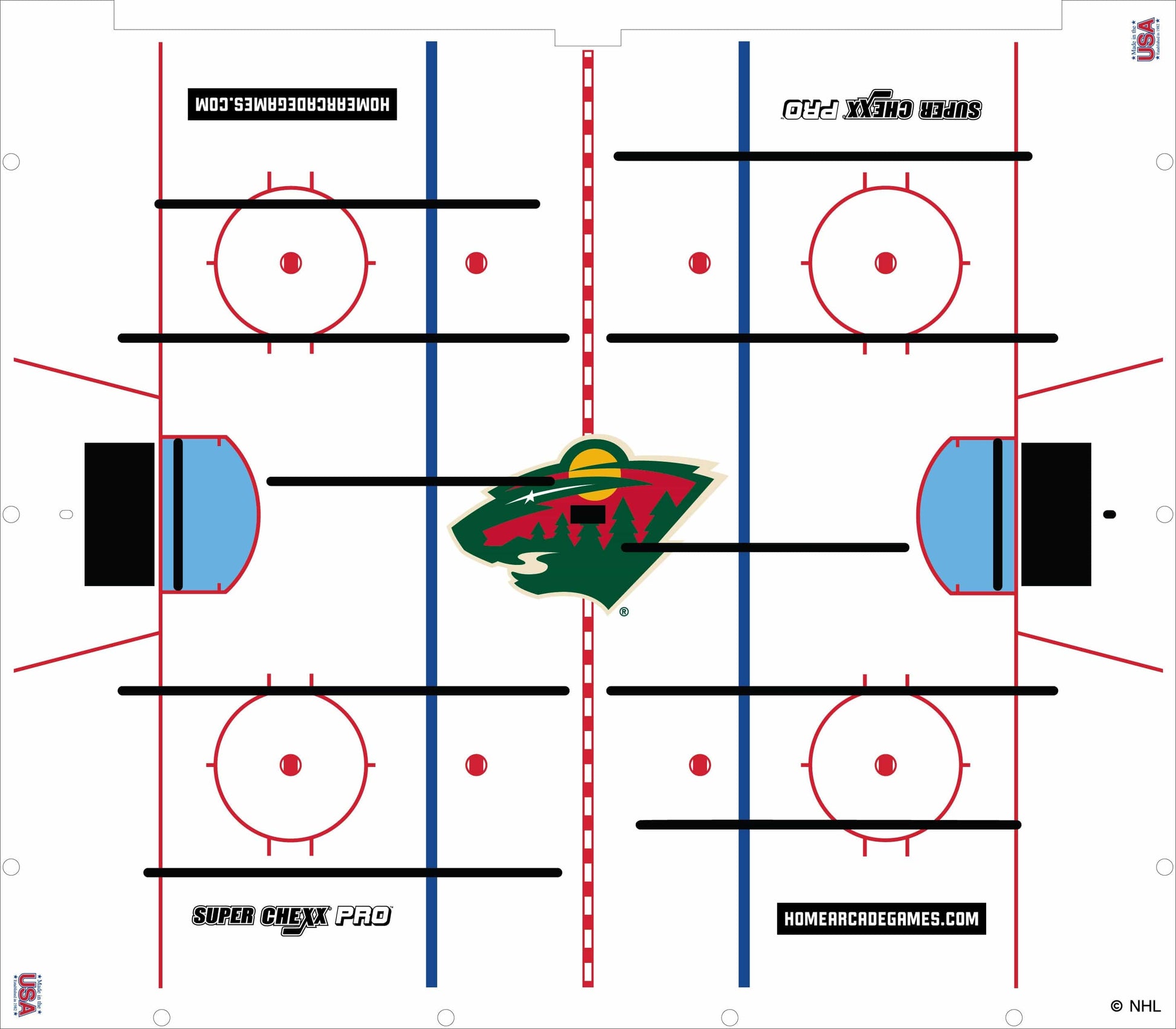 Minnesota Wild NHL Super Chexx Pro Bubble Hockey Arcade Innovative Concepts in Entertainment