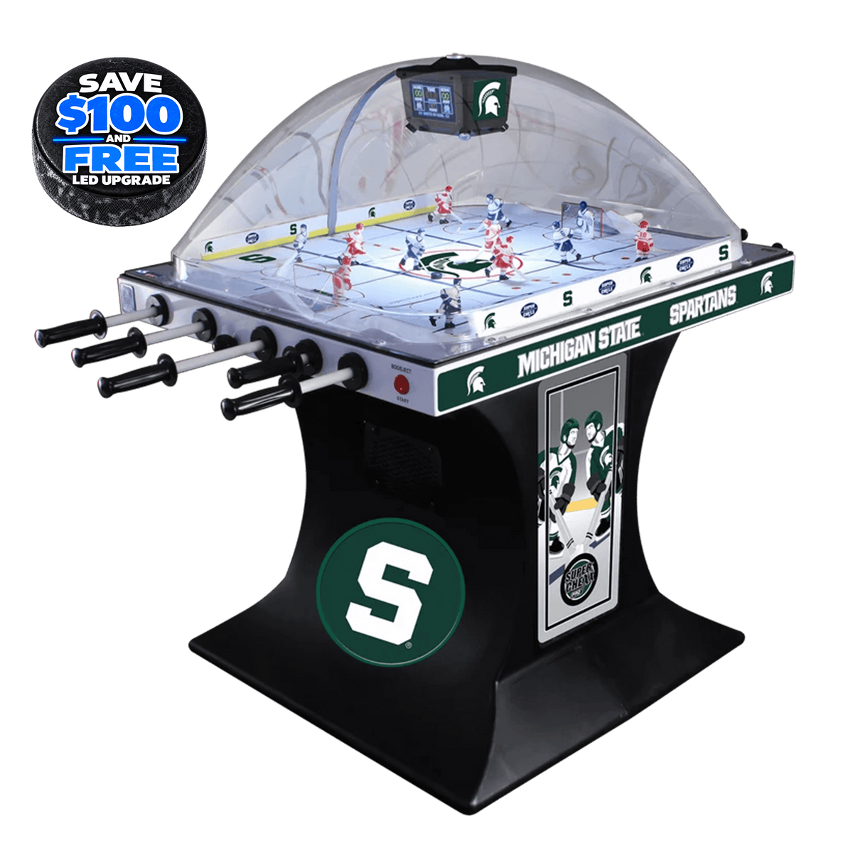 Michigan State Super Chexx PRO® Bubble Hockey Arcade Super Chexx
