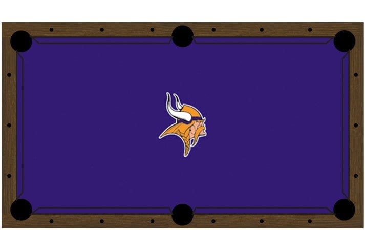 Minnesota Vikings Premium Pool Table Bundle - Walnut Pool Bundle Home Arcade Games   