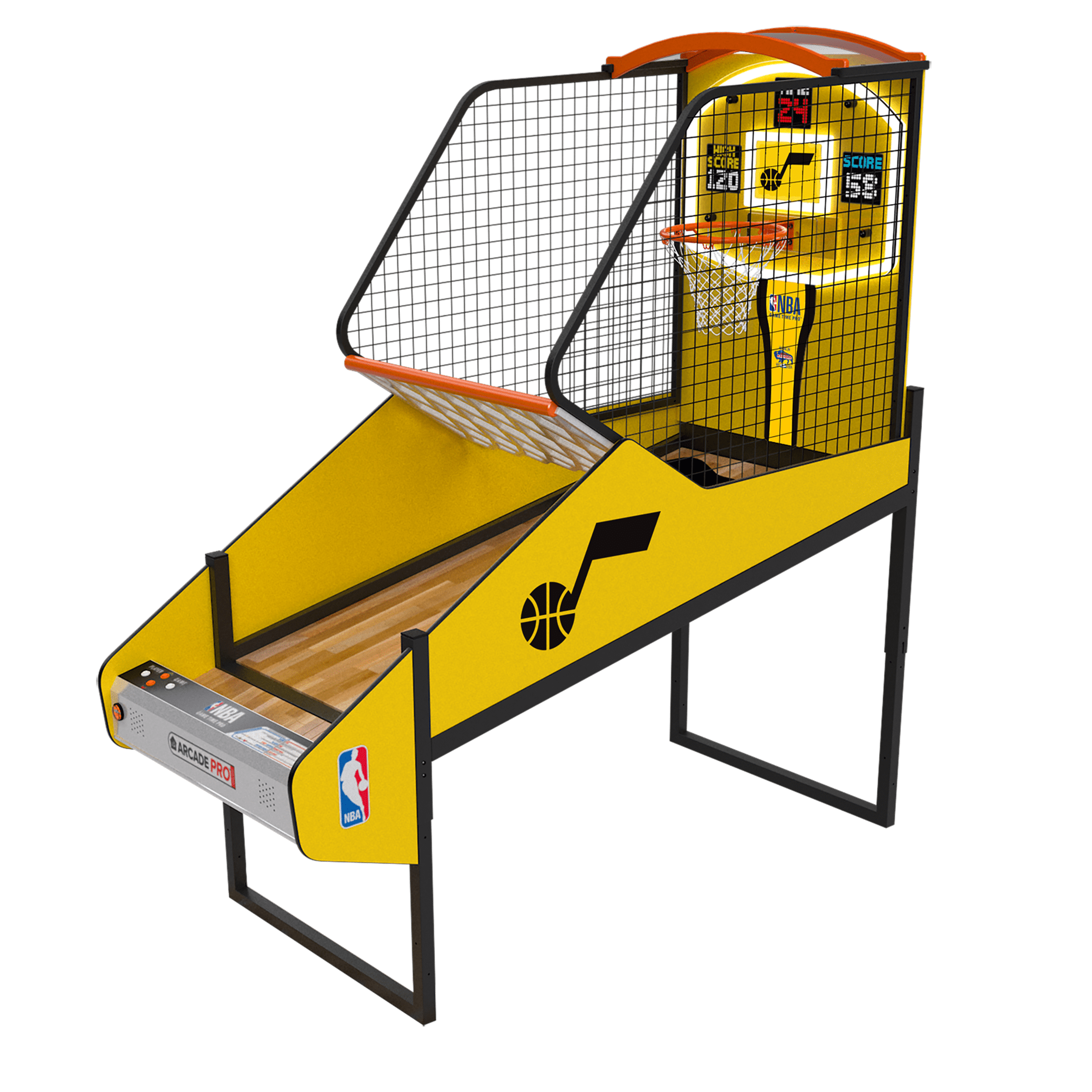 Utah Jazz NBA Game Time Pro Basketball Home Arcade Game with six 9