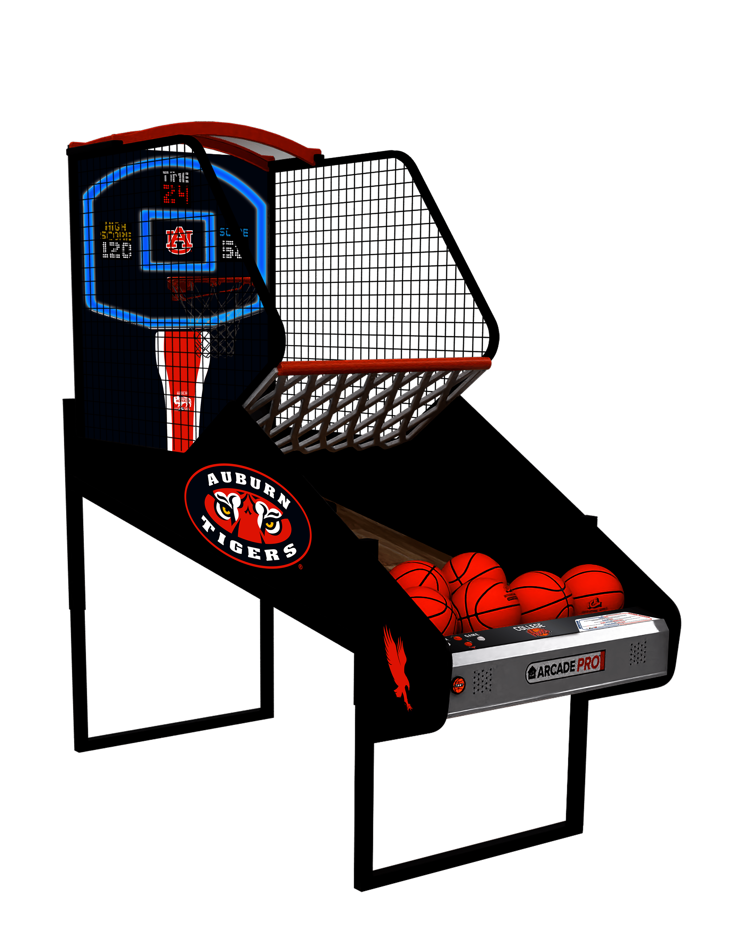 Auburn University Tigers Hoops Pro Basketball Home Arcade Game