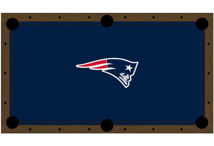 New England Patriots Premium Pool Table Bundle - Walnut Pool Bundle Home Arcade Games   