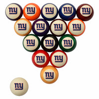New York Giants Premium Pool Table Bundle - Black Ash Pool Bundle Home Arcade Games   