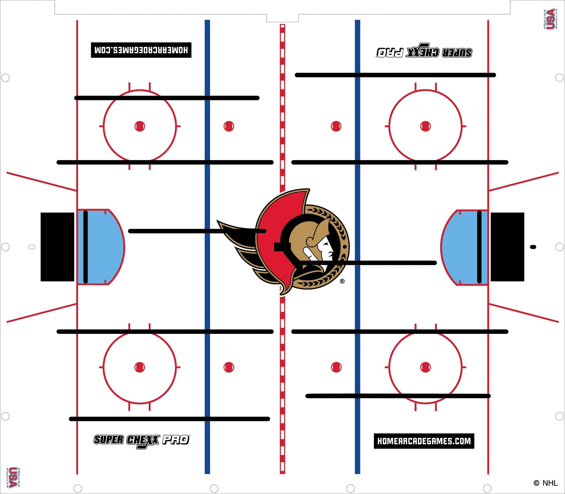 Ottawa Senators NHL Super Chexx Pro Bubble Hockey Arcade Innovative Concepts in Entertainment