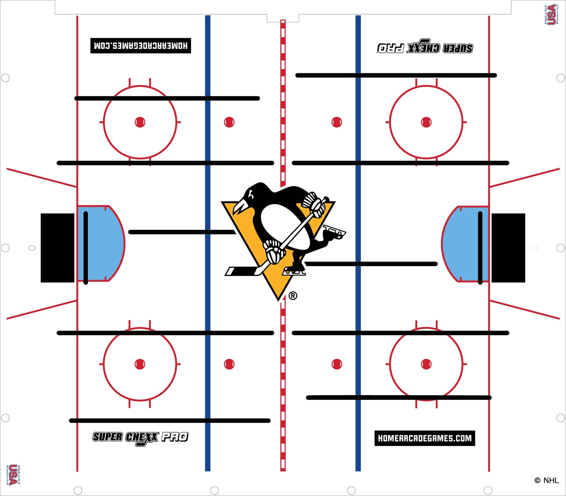 Pittsburgh Penguins NHL Super Chexx Pro Bubble Hockey Arcade Innovative Concepts in Entertainment