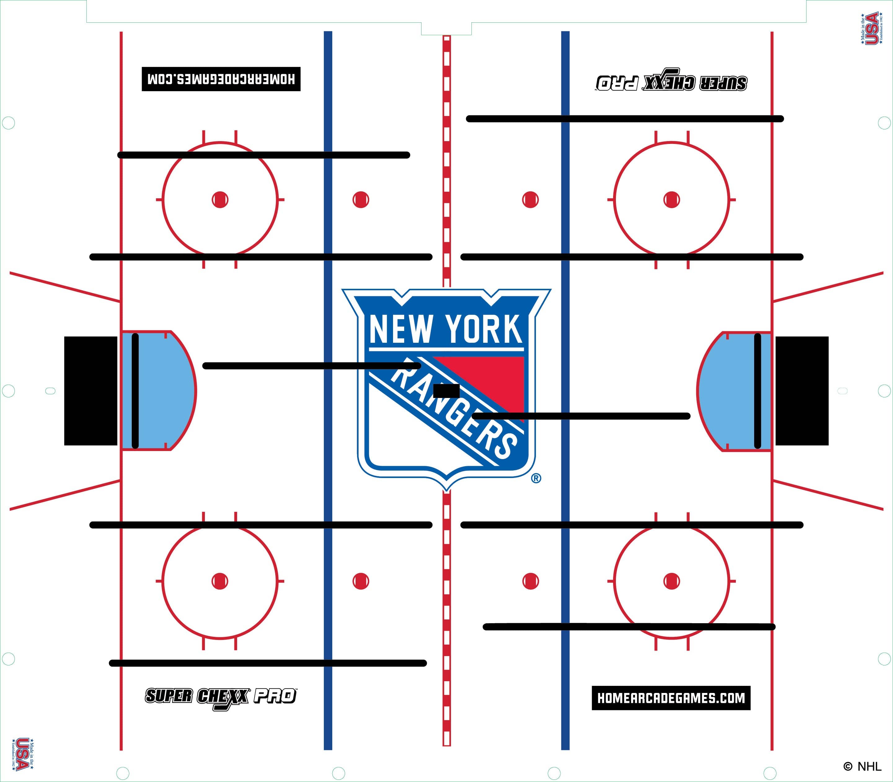 New York Rangers NHL Super Chexx Pro Bubble Hockey – Home Arcade Games