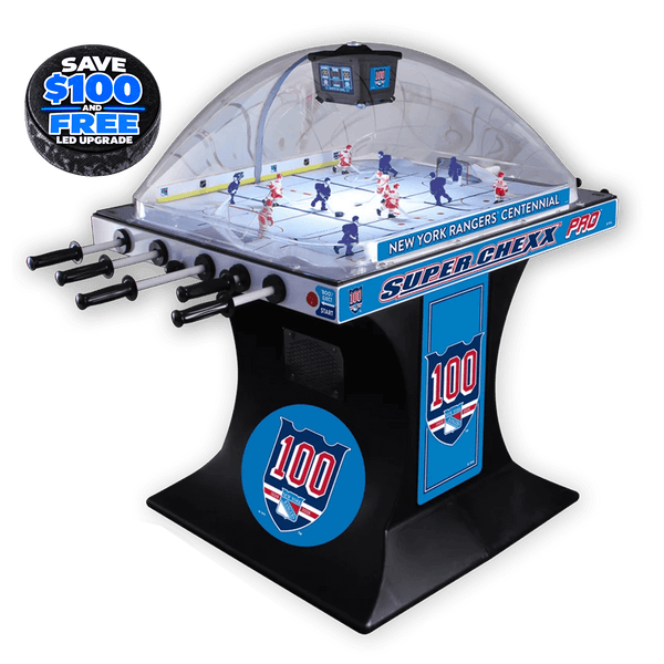 100 Year Anniversary New York Rangers NHL Super Chexx Pro Bubble Hockey
