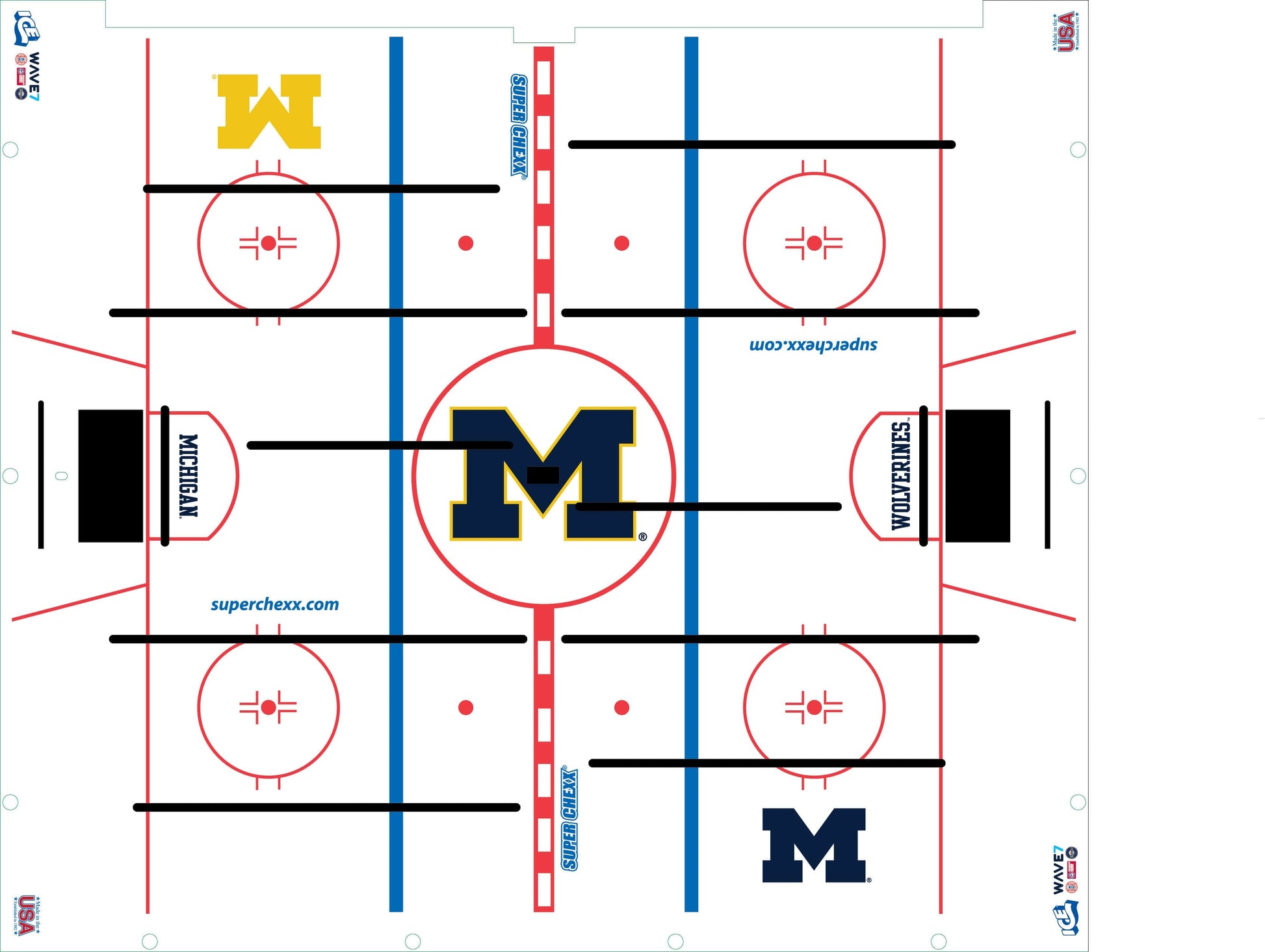 University of Michigan Super Chexx PRO® Bubble Hockey Arcade Innovative Concepts in Entertainment