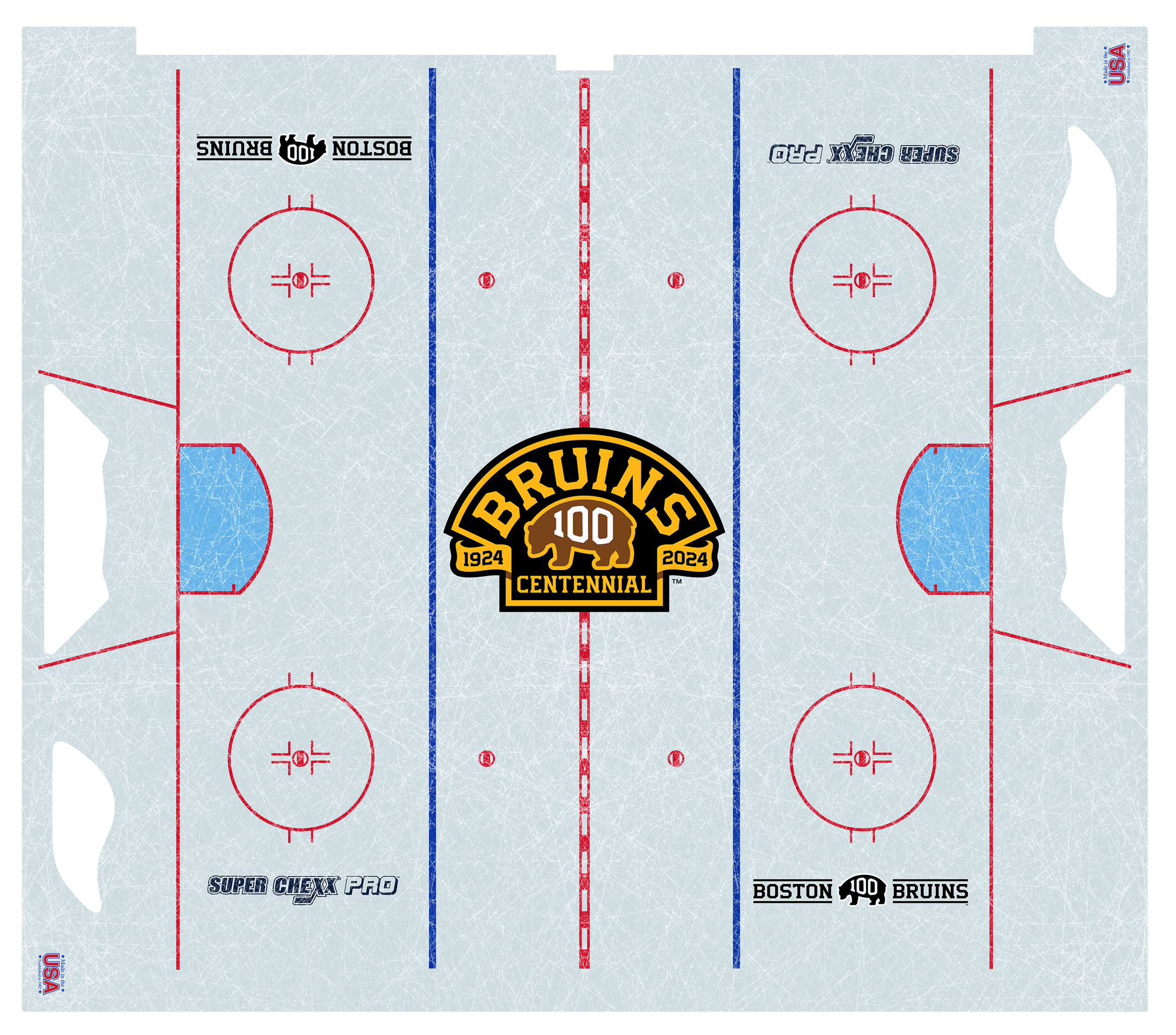 100 Year Anniversary Boston Bruins NHL Super Chexx Pro Bubble Hockey Arcade Innovative Concepts in Entertainment